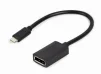 Адаптер Cablexpert (A-CM-DPF-02) USB Type C - DisplayPort, 0.15 м, чорний - 2