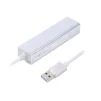 Концентратор USB Maxxter 3хUSB3.0, RJ-45, металл, Grey (NEAH-3P-01) - 2