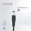 Кабель живлення ACCLAB USB to DC, 5,5х2,1 мм, 9V, 1A, 1 м Black (1283126552830) - 3