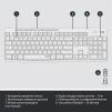 Комплект (клавiатура, миша) бездротовий Logitech MK295 Combo White USB (920-009824) - 10