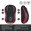 Мишка бездротова Logitech M185 (910-002240) Red USB - 5