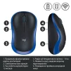 Мышка беспроводная Logitech M185 (910-002239) Blue USB - 8