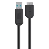 Кабель Belkin USB-A 3.0 - MicroUSB 3.0 (5Gbps) 0.9 м Black (F3U166bt03-BLK) - 1