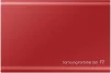 Накопичувач зовнішній SSD 2.5" USB 1.0TB Samsung T7 Red (MU-PC1T0R/WW) - 7