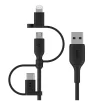 Кабель Belkin Boost Charge Universal USB - USB-C/Lightning/MicroUSB 1 м Black (CAC001bt1MBK) - 1