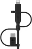 Кабель Belkin Boost Charge Universal USB - USB-C/Lightning/MicroUSB 1 м Black (CAC001bt1MBK) - 4