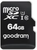 Карта памяти MicroSDXC 64GB UHS-I Class 10 GOODRAM + SD-adapter + OTG Card reader (M1A4-0640R12) - 2