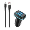 Автомобильное зарядное устройство для SkyDolphin SZ18V (2USB, 3.4A) Black (AZP-000101) + кабель microUSB - 1