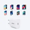Сетевое зарядное устройство для Choetech (1USBх3A) Type-C PD20W Charger White (Q5004-V5) - 5