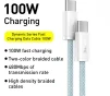 Кабель Baseus Dynamic USB Type-C - USB Type-C (M/M), 20 V/5 A, 100 W, 2м, Blue (CALD000303) - 2