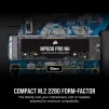 Накопитель SSD 500GB M.2 NVM Corsair MP600 Pro NH M.2 2280 PCIe Gen4.0 x4 3D TLC (CSSD-F0500GBMP600PNH) - 6