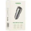 Автомобильное зарядное устройство для Ugreen CD130 (2xUSB 24W (USB-A) QC 3.0 Gray (50592) - 4