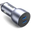 Автомобільний зарядний пристрій Ugreen CD213 (2xUSB 40W (USB-C) QC 3.0+ Gray (70594) - 3
