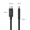 Кабель Ugreen US501 USB - USB-C, 0.8м, Black (30389) - 3