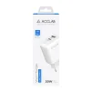 Зарядний пристрій AccLab AL-TC220 (1xUSB, 1xType-C) White (1283126556494) - 2