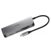Концентратор USB Type-C Ugreen CM212 2xUSB 3.0 + HDMI + RJ45 1000M Ethernet + Cardreader, Gray (50852) - 4
