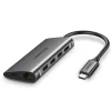 Концентратор USB Type-C Ugreen CM121 3xUSB 3.0 + HDMI + RJ45 1000M Ethernet + Cardreader, Gray (50538) - 1