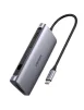 Концентратор USB Type-C Ugreen CM179 3xUSB 3.0 + HDMI + VGA + RJ45 1000M Ethernet + Cardreader, Gray (40873) - 1