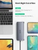 Концентратор USB Type-C Ugreen CM179 3xUSB 3.0 + HDMI + VGA + RJ45 1000M Ethernet + Cardreader + 3.5 мм, Gray (80133) - 7