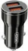 Автомобільний зарядний пристрій XO CC48 Smart Metal (2USB, 2.4A) Black (XO-CC48i-BK) + кабель Lightning - 1