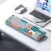 Клавіатура Aula Mechanical F2088 PRO White/Blue, plus 9 Orange keys KRGD blue (6948391234908) - 2