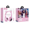Bluetooth-гарнитура Hoco W27 Cat Ear Grey/Pink (W27GP) - 4