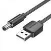 Кабель Vention USB - DC (M/M), 5.5 мм, 0.5 м, Black (CEYBD) - 1