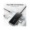 Концентратор Vention 5 в 1 Type-C-USB-PD 4USB 3.0 87W 4K 30Hz 0.15m Black (TFDHB) - 2
