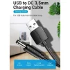 Кабель Vention USB - DC 3.5мм (M/M), 0.5м, Black (CEXBD) - 4