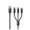 Кабель WK WDC-170 Raython 3-in-1 Lightning-MicroUSB-Type-C 6A, 1.2м Black (6941027631980) - 1