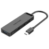 Концентратор Vention 4-Port с micro USB питанием 0.15M Black (TGKBB) - 1