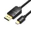 Кабель Vention MiniDisplayPort - DisplayPort V 1.2 (M/M), 3 м, черный (HAABI) - 1