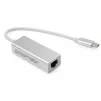 Адаптер Vinga USB Type-C - RJ-45 (M/F) Silver (VCPATC2GBLNS) - 3