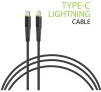 Кабель Intaleo CBFLEXTL1 USB-C-Lightning 1.2м Black (1283126542459) - 2