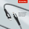 Кабель ColorWay USB-C-Lightning, PD Fast Charging, 3.0А, 2м, Grey (CW-CBPDCL036-GR) - 3