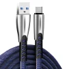 Кабель ColorWay USB - USB Type-C (M/M), 2.4 А, 1 м, Blue (CW-CBUC012-BL) - 1
