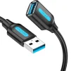 Кабель удлинитель Vention USB3.0 AF - USB3.0 AM, 3 m, Black (CBHBI) - 3