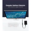 Кабель-удлинитель Vention Flat USB - USB V 3.0 (M/F), 1 м, Black (VAS-A13-B100) - 4