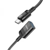 Кабель Hoco U107 USB Type-C - USB V 3.0 (M/F), 1.2 м, чорний (U107CU3BK) - 2