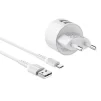Мережевий зарядний пристрій Borofone BA23A Brilliant (2USB, 2.4А) White (BA23AMW) + кабель MicroUSB - 2