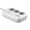 Фільтр живлення ColorWay CW-CHE34PDW GaN3 Pro PD 65W (2USB-A + 2 TYPE-C) 3 розетки, 4 USB, 2 м, білий - 6