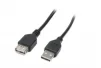 Кабель Maxxter USB - USB V 2.0 (M/F), 1.8 м, чорний (U-AMAF-6) - 1