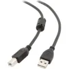 Кабель Maxxter USB - USB Type-B V 2.0 (M/M), 3 м, феритовий фільтр, Black (UF-AMBM-10) пакет - 1