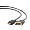 Кабель Cablexpert DisplayPort - DVI (М/М), 1.8 м, чорний (CC-DPM-DVIM-6) - 1