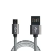 Кабель Grand-X USB-microUSB 1м, Grey/Black (FM02) - 2