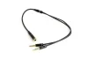 Аудіо-кабель Cablexpert (CCA-418M) 3.5 mm 4-pin-2х3.5 mm stereo, 0.2м, чорний - 1