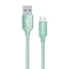 Кабель ColorWay USB-MicroUSB, 2.4А, 2м Mint (CW-CBUM009-MT) - 1