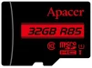 Карта пам`ятi MicroSDHC 32GB UHS-I Class 10 Apacer + SD adapter (AP32GMCSH10U5-R) - 2
