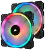Вентилятор Corsair LL140 RGB Twin Pack (CO-9050074-WW), 140x140x25мм, 4-pin, чорний - 1
