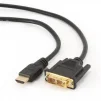 Кабель Cablexpert HDMI - DVI V 1.4 (M/M), 1.8 м, чорний (CC-HDMI-DVI-6) пакет - 1